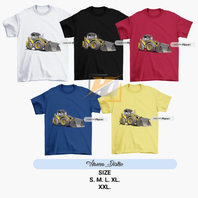 Kaos excavator anak laki-laki usia 12 tahun /baju anak motif excavator keren