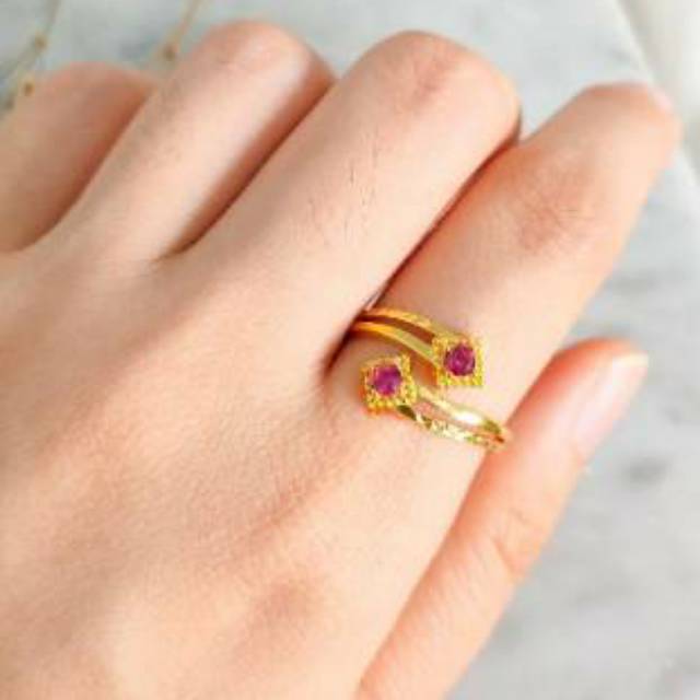 Cincin Kendari Emas asli model Pita Lebar Variasi