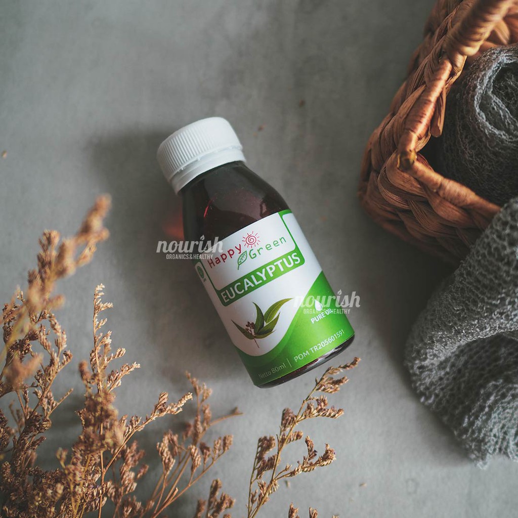 Happy Green Eucalyptus Essential Oil (Minyak Eukaliptus ) 80ml Murni