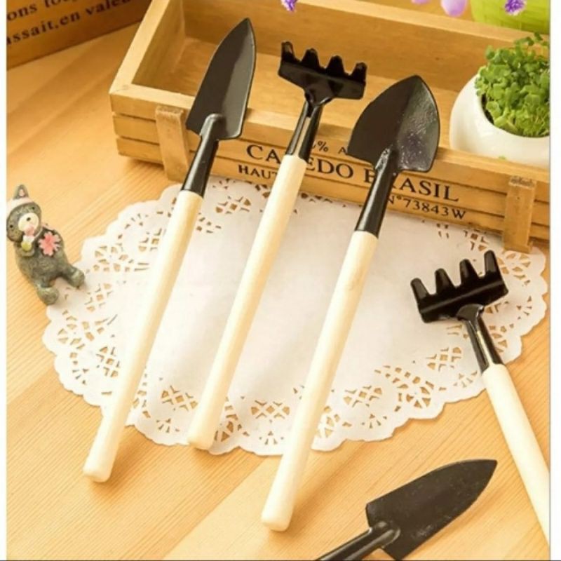 Medan Termurah Sekop Garpu Cangkul Mini 3 in 1 Alat Berkebun Garden Tools