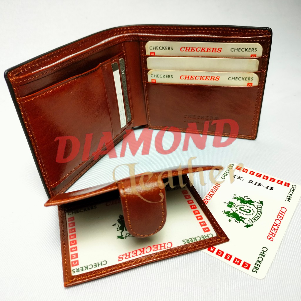 Checkers Dompet Kulit 2 in 1 Impor Asli Pria CK 15