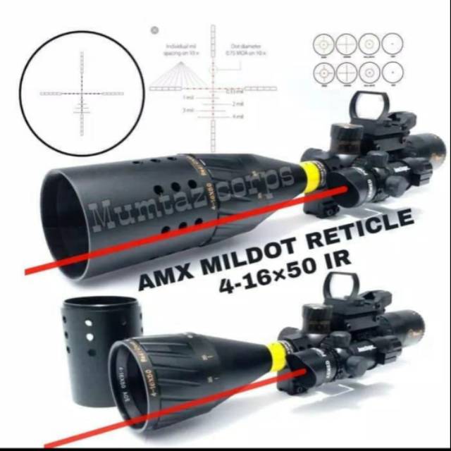 Riflescope Telescope Nsirius 4-16x50 AOIR Optical Sight Full Size MilDot