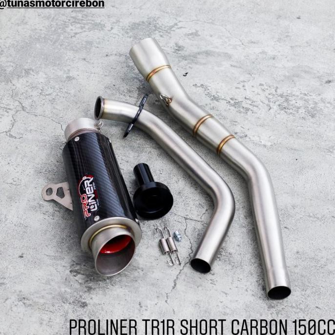Knalpot Proliner TR1R Carbon Short CBR150 GSX150R R15 VIXION XABRE