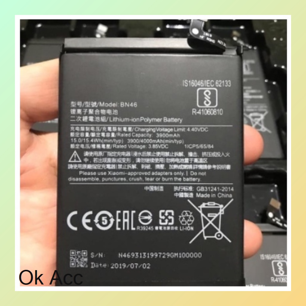 Battery Baterai Redmi 6Pro A2 Lite/BN47, 8 8A/BN51, 9A 9C Poco M2 Pro/BN56, Note 6 Pro/BN48, Note 7 Pro/BN4A, Note 8 Pro/BN4J, Note 9/BN54, Note 9 Pro/BN53