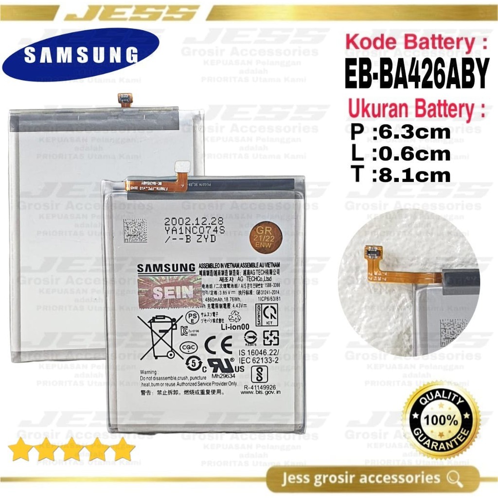 Baterai Original Samsung Galaxy A32 5G - A326 - A326B - SM-A326B Kode Battery EB-BA426ABY