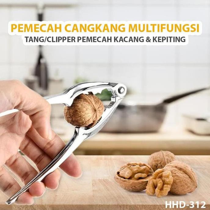 Alat Bantu makan Kepiting Tang Pemecah Kacang Walnut Lobster Kepiting Alat Pembuka Stainless