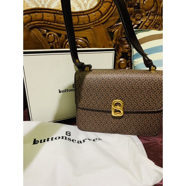 preloved Audrey canvas bag buttonscarves