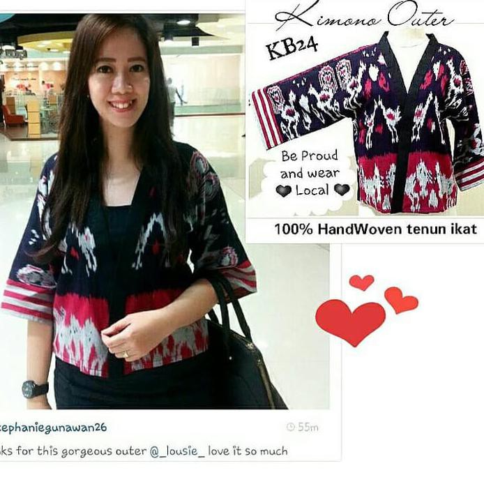 Kimono Ethnic Tenun Outer Blazer Outwear Cardigan Batik