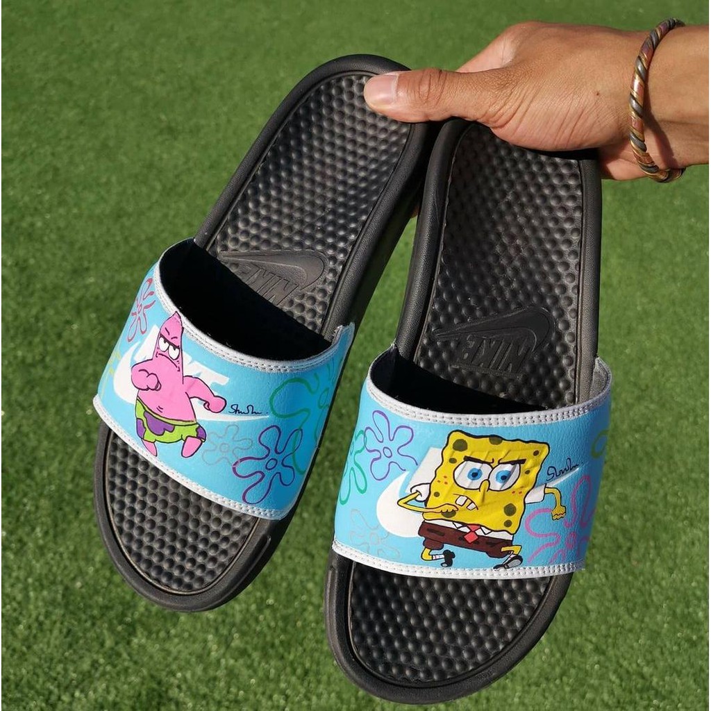 Sandal slide pria wanita niike X SpongeBob SquarePants