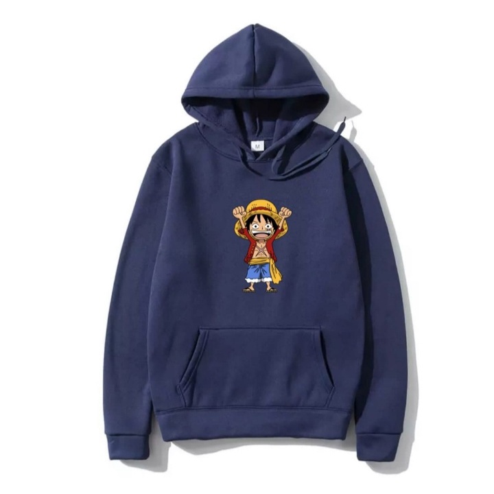 JOSJOLI_STORE/Sweater Hoody Luffy Angkat Tangan/Atasan Pria Dewasa Lengan Panjang/M L XL XXL