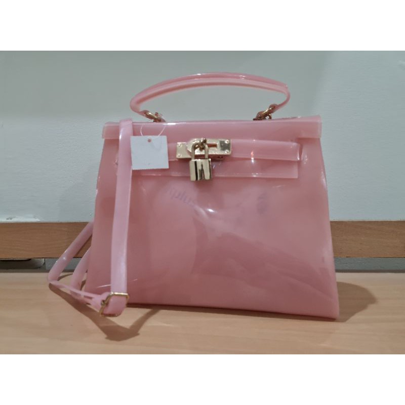 Tas jelly Glossy in Baby pink
