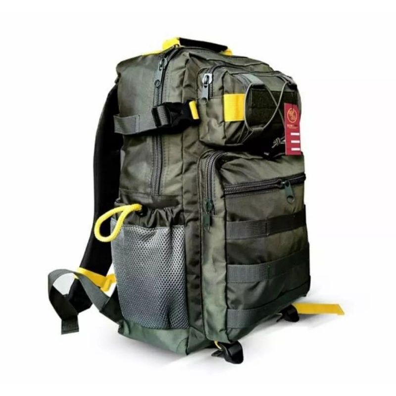 TAS RANSEL LIBANON MODEL TACTICAL/TAS RANSEL PUNGGUNG LIBANON HIJAU VARIASI KUNING/ TAS LIBANON HIJAU TACTICAL