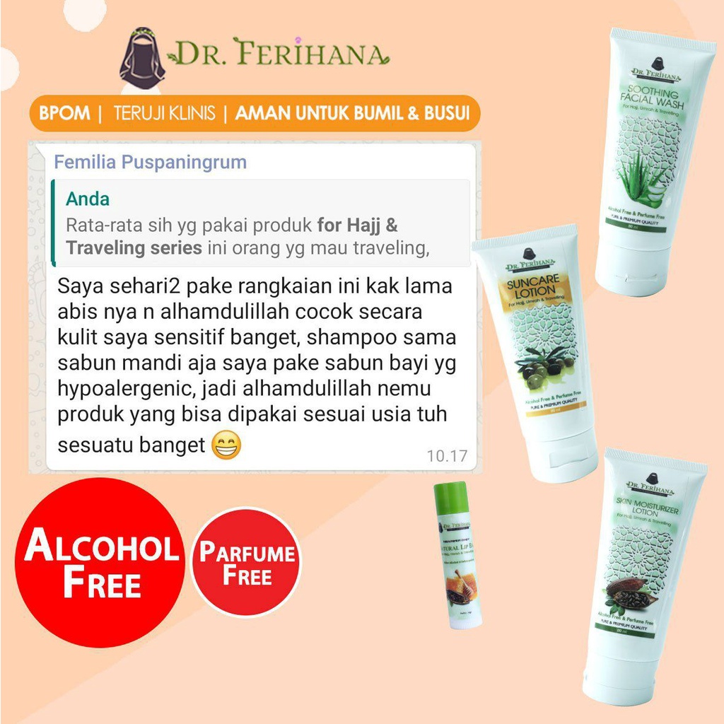 SUNCARE LOTION FOR HAJJ, UMRAH &amp; TRAVELING DR. FERIHANA SKINCARE