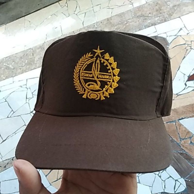 Topi gerakan pramuka bordir bijian