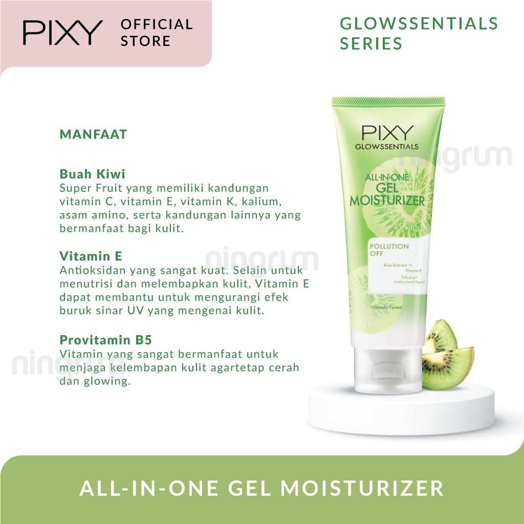 Ningrum PIXY Glowssentials Mulberry Infused Micellar Water, Infused Bright Mist Protecting Mst, Tone Bright Cream, Smooth Bright Peel Off Mask, Soft Bright Whip Foam, Deep Cleansing Face, Clay Scrub Face Mask, All In One Moisturizer, Snshld Daily - 8007