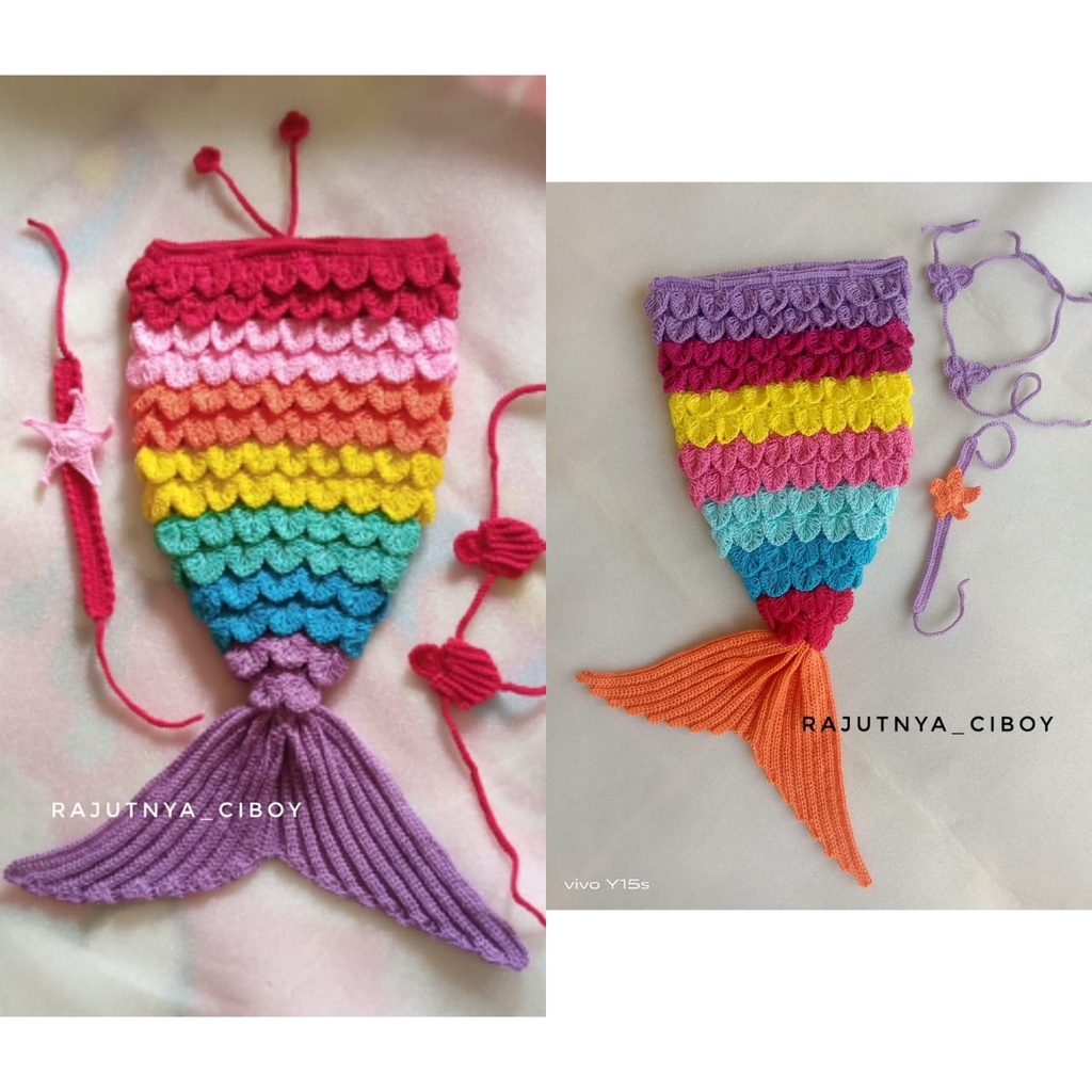 BAJU RAJUT BAYI / COSTUM / PROPERTI FOTOGRAFI / BABY PHOTOSHOOT mermaid duyung ariel