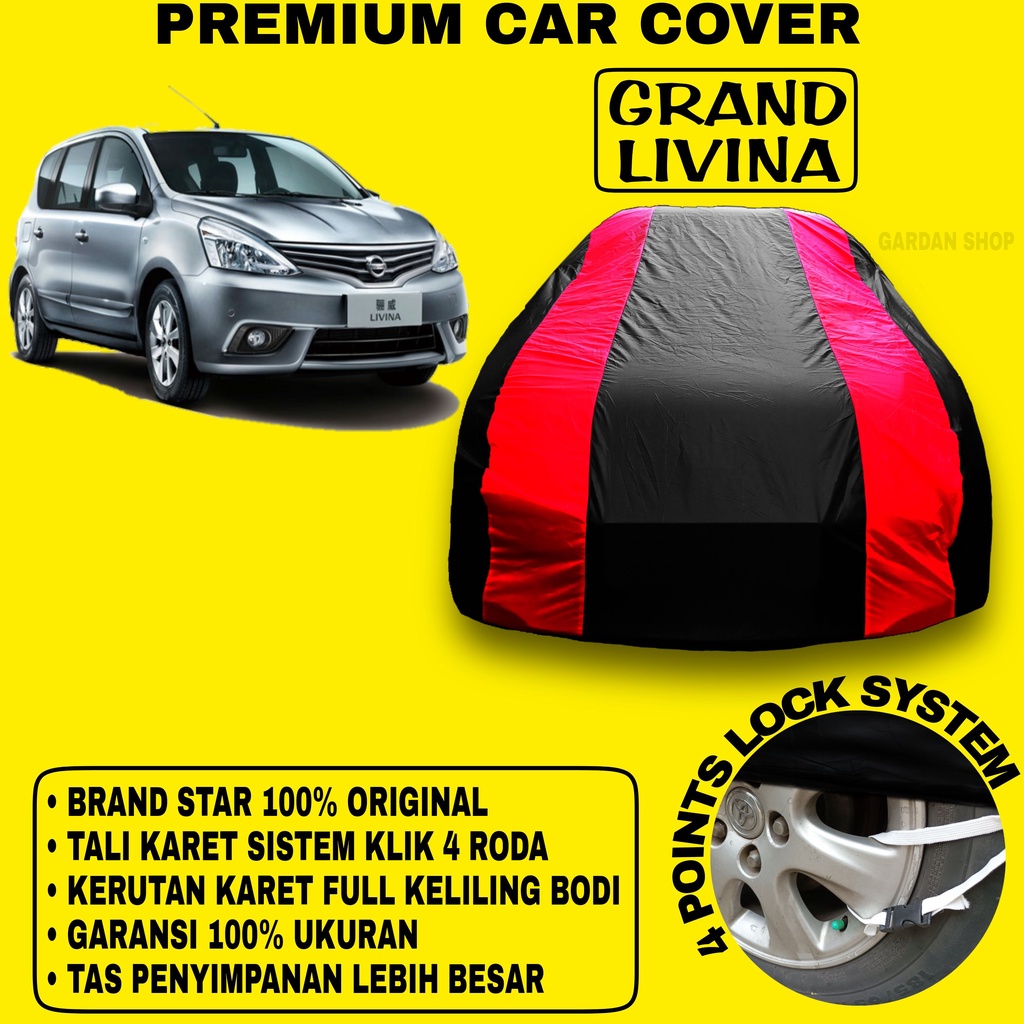 Body Cover GRAND LIVINA Sarung Warna MERAH Penutup Bodi Nissan Grand Livina Waterproof PREMIUM Cover