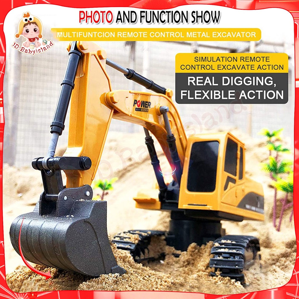 [cod] RC Remote Control Excavator Bulldozer Crane Dump Truck Mainan Hadiah Kendaraan Rekayasa