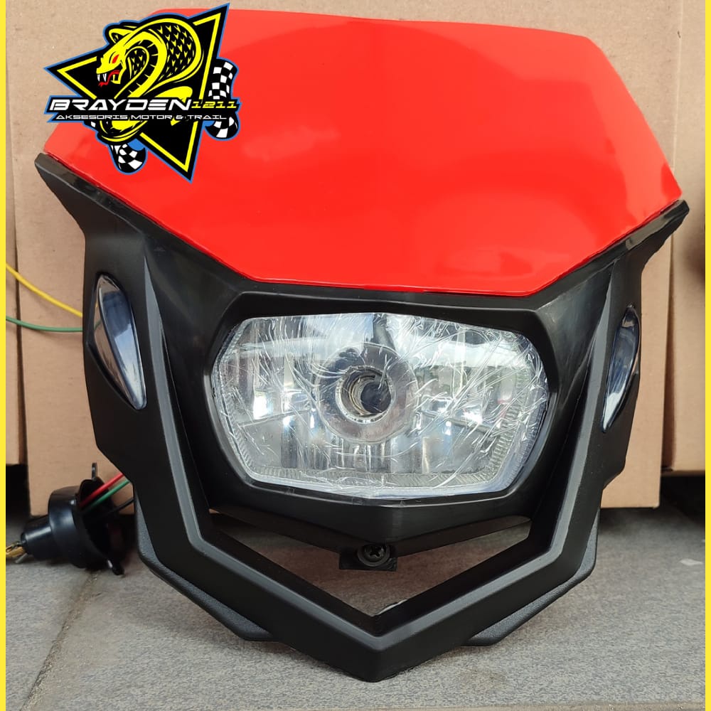 HEADLAMP POLISPORT/LAMPU DEPAN POLISPORT WR155 KLX CRF TRAIL/POLYSPORT/batok lampu polysport