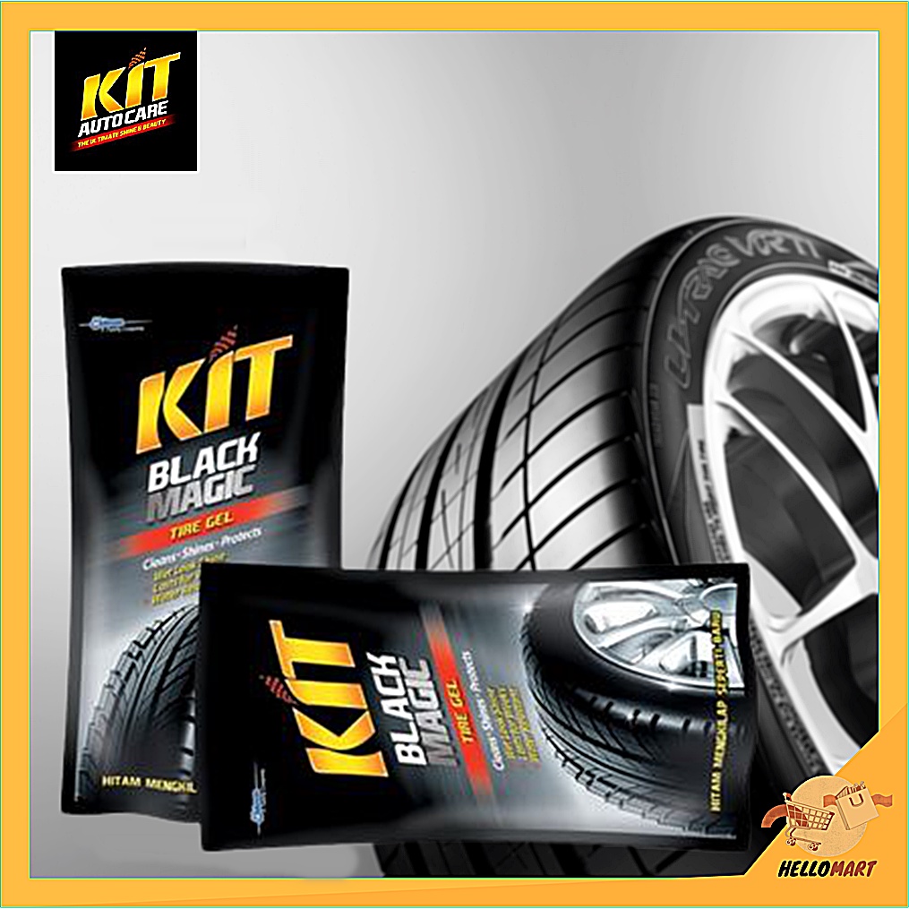 ORIGINAL Kit Black Magic Tire Gel Pouch 200 ml / Kit Semir Ban Mobil Refill / HELLOMARTID