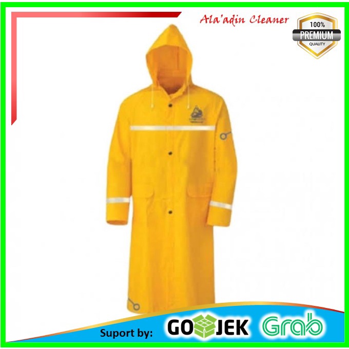 Jas Hujan Jubah Proyek Safety Tebal dan Awet  Jumbo | Raincoat  Layar 200