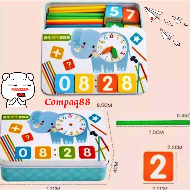 Mainan puzzle intelligence magnetik belajar berhitung ~ Intelligence Stick