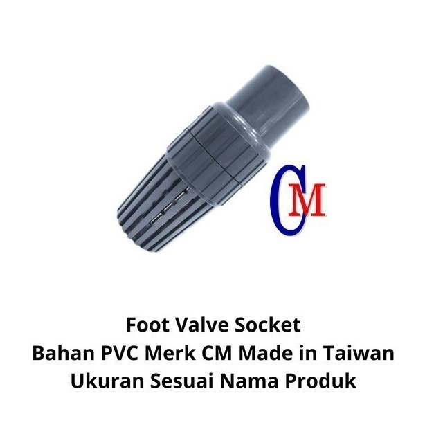 Foot Valve Socket PVC 1 1/2&quot; Merk CM