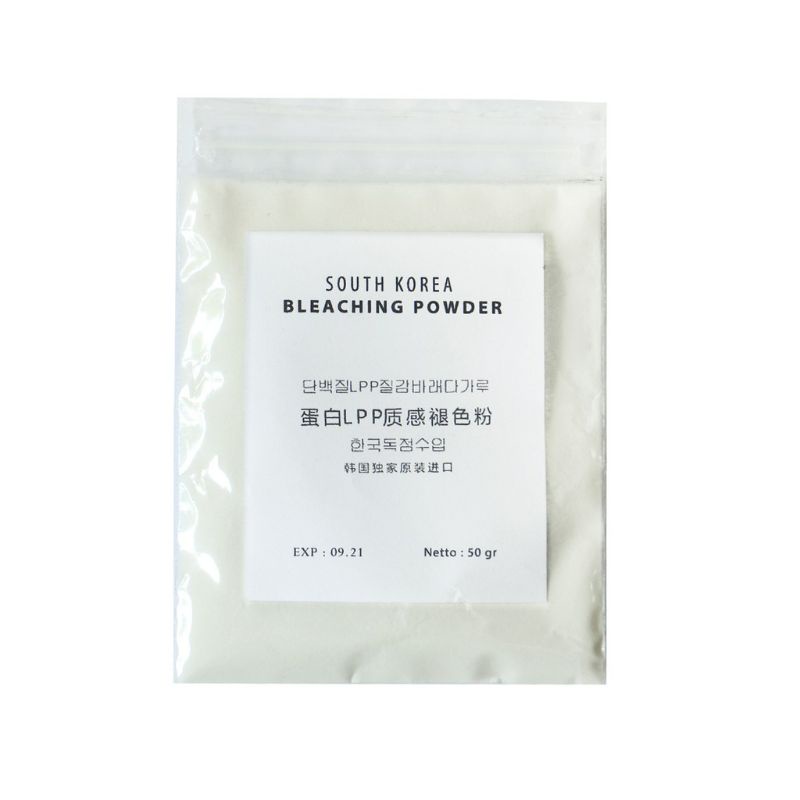 BK KOREAN Bleach Powder 50gr + Developer 100ml / bleacing rambut Korea Level 9 putih silver blonde Bleaching blicing hair color