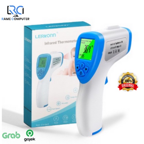 INFRARED THERMOMETER LERKONN THERMO GUN TERMOMETER BERSETIFIKAT TANPA SENTUH / KONTAK