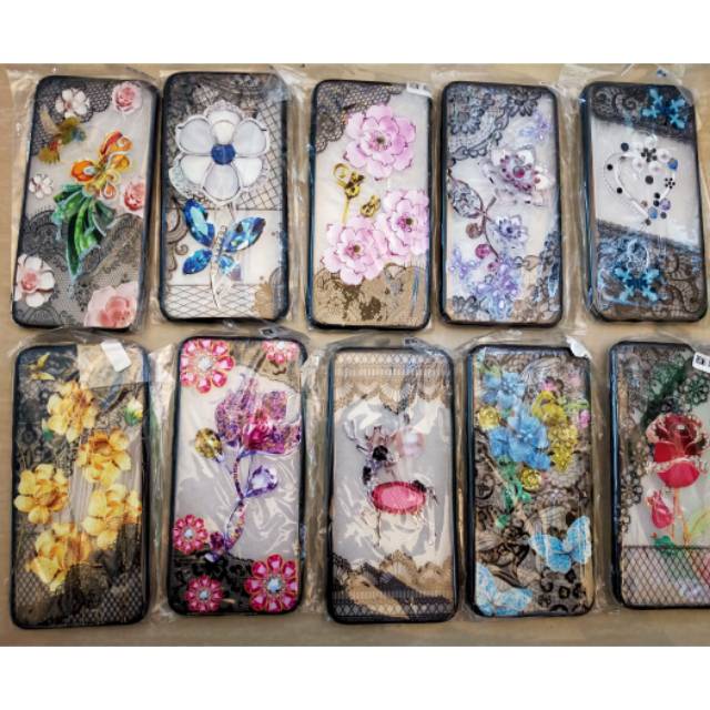 SOFTCASE BATIK REDMI NOTE 7 hena flower bunga premium