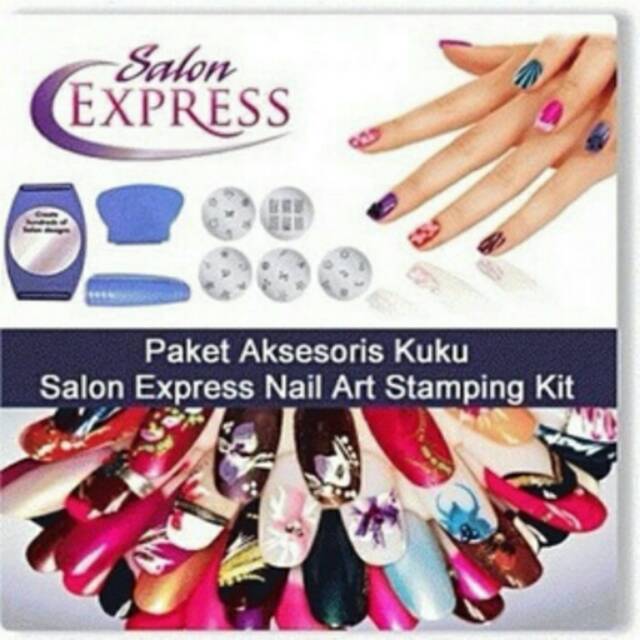 Aksesories cat kuku nail art stamping kit