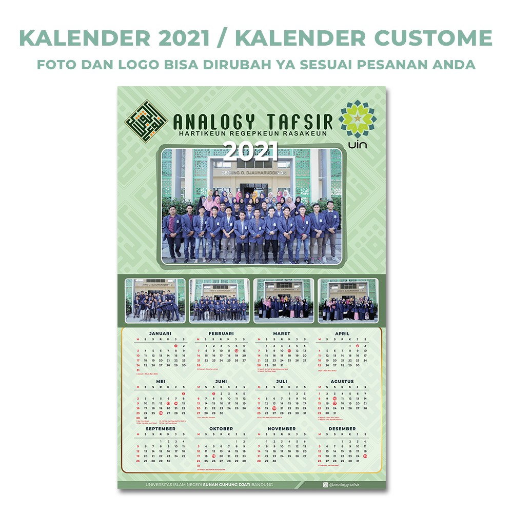 

KALENDER 2021 / KALENDER CUSTOME / KALENDER SEKOLAH / KALENDER KELAS