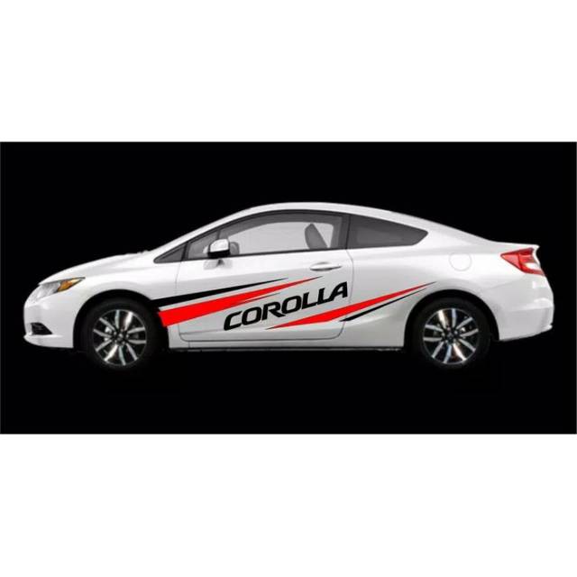 Stikers Cutting Mobil Sedan Corolla Civic Dan Macam Macam Stiker