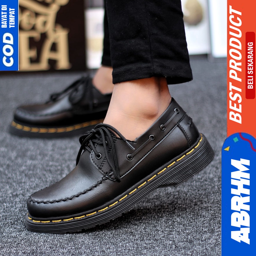 Sepatu Pantofel Kerja Formal Casual Hitam Pria Abrhm Daniel