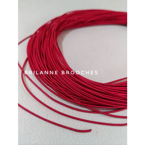 Red Embroidery Wire • Hard Wire • Kawat Sulam • Kawat Payet • Purl Wire • Bullion Wire