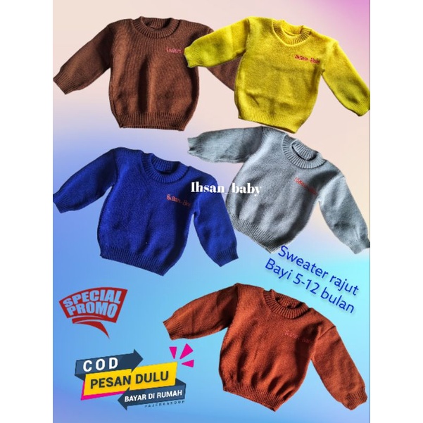 sweater bayi rajut ihsan baby