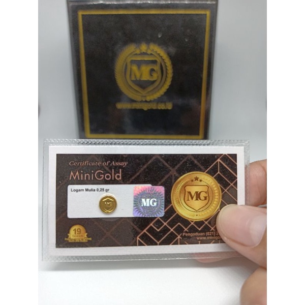 Mini Gold 24K gramasi 0,25 dan 0,1gram (Logam Mulia/Emas Mini/Emas Kepingan/Emas Batangan/Antam)