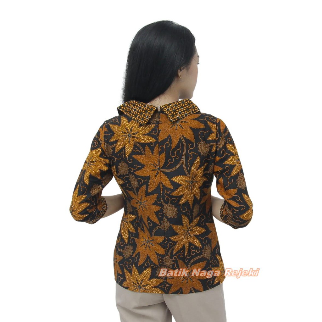 Batik Wanita Blouse Atasan Kerah Besar  S-M-L-XL-XXL-3L-4L-5L-2
