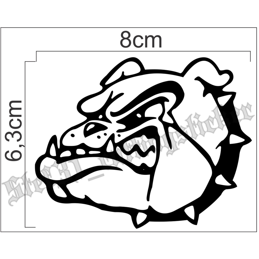 sticker cutting anjing bulldog
