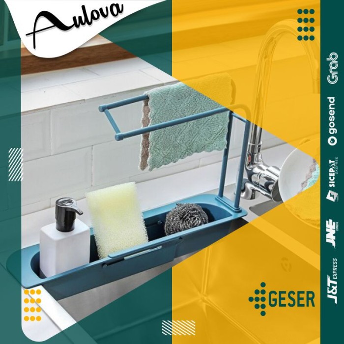 Rak Kotak Plastik Tempat Penyimpanan Spon dan Sabun Cuci Piring G1