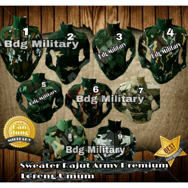 Jaket Bomber Rajut Hodie Wool Pria Casual Jaket BDU Loreng Sweater TAD PDL Perbakin