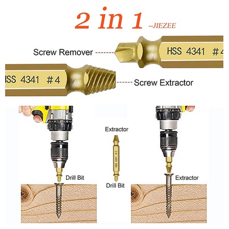6pcs Tap Balik Screw Extractor Alat Pembuka Baut Skrup Rusak Screw-2