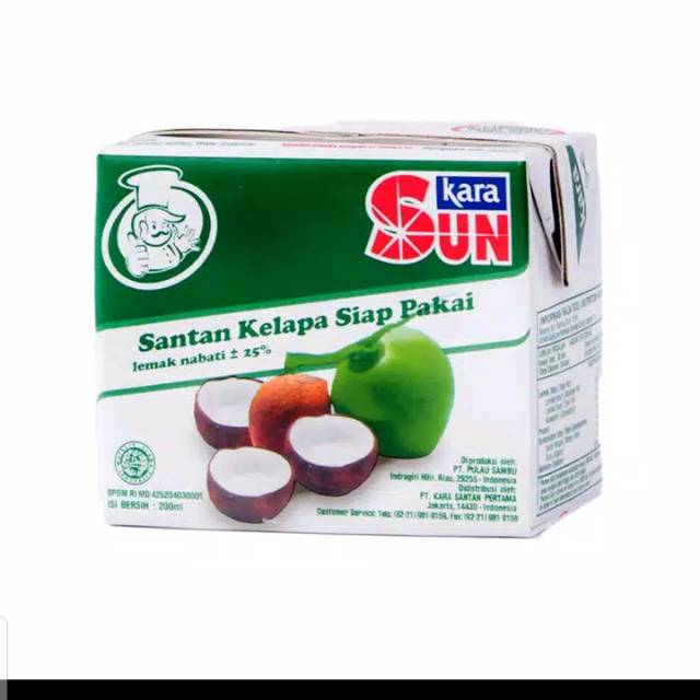 

Sun Kara Santan Kelapa 200ml Siap pakai