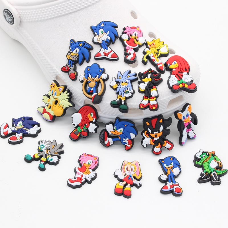Sonik Jibbitz shoe charms Crocs Pin Kartun sandal decorate accessories Bahan DIY untuk menghias sepatu anak-anak