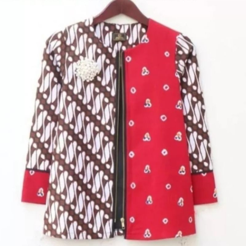 blouse batik kombinasi jumputan
