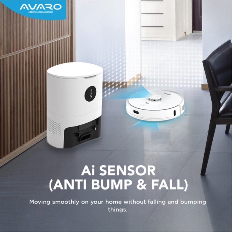 AVARO X1 ROBOT VACUUM CLEANER UVC 2700PA Ai Sensor Anti Bump &amp; Fall