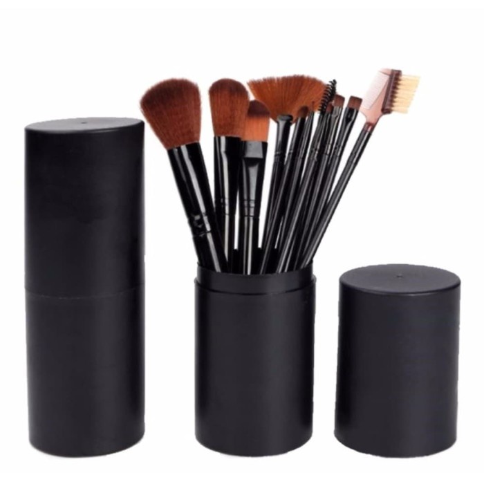 Kuas Make Up Tabung KMT001 12Pcs Kuas Maker Set Brush Make up Alat Makeup