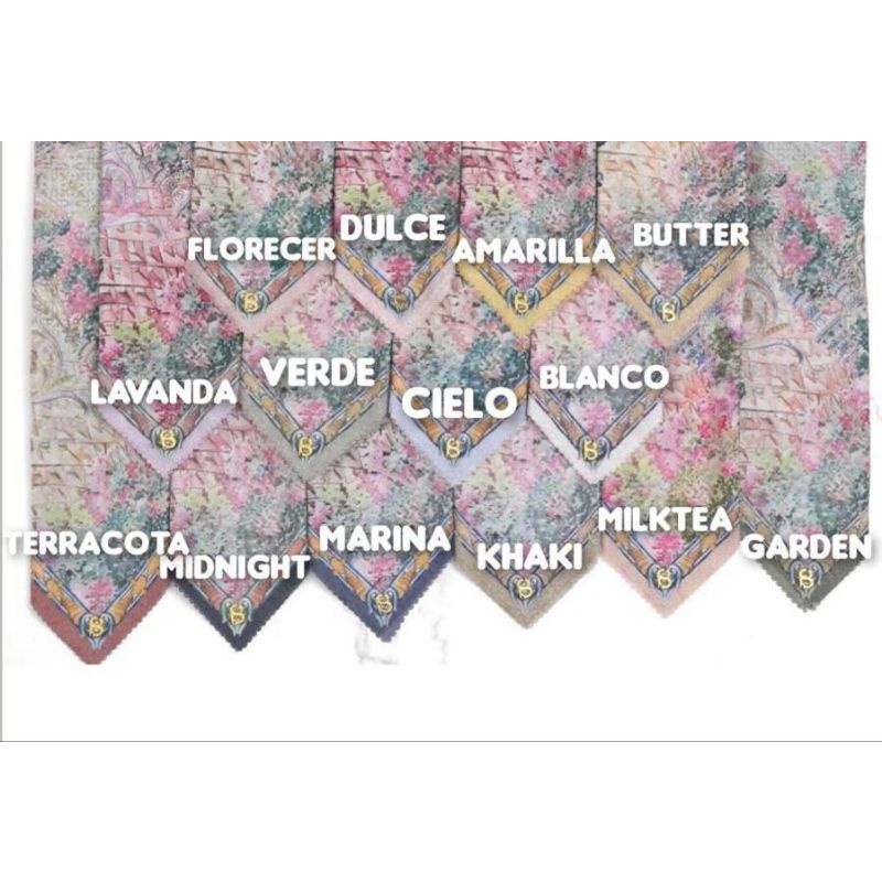 SEVILLA SERIES VOAL SIZE REGULER FLORECER BUTTONSCARVES