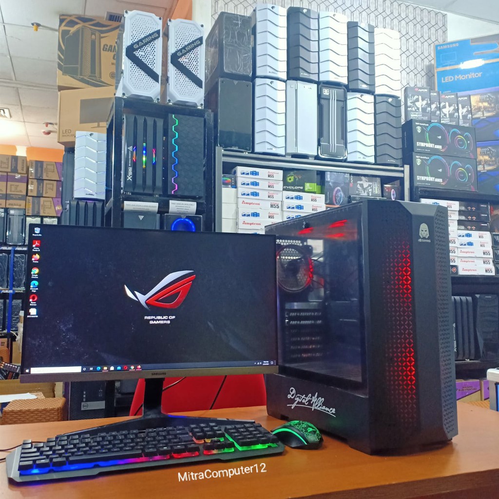 PC GAMING I7 3770 VGA GTX 750TI LED 24 INCH SIAP PAKAI