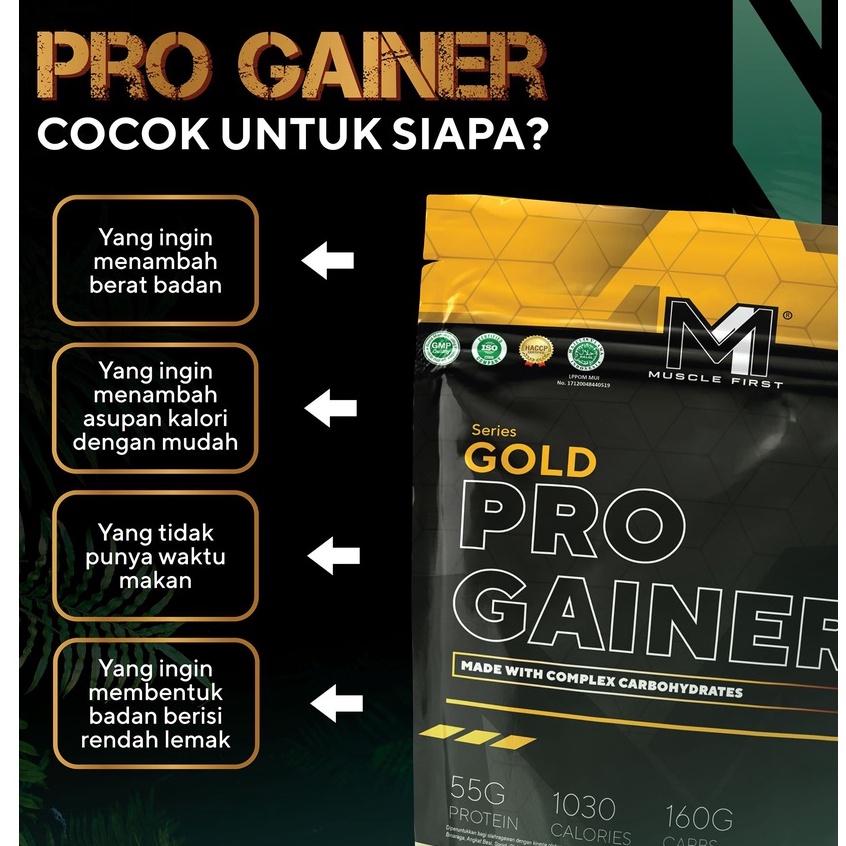 M1 Muscle First Gold Pro Gainer 6 Lbs 6lb 2721g BPOM Halal